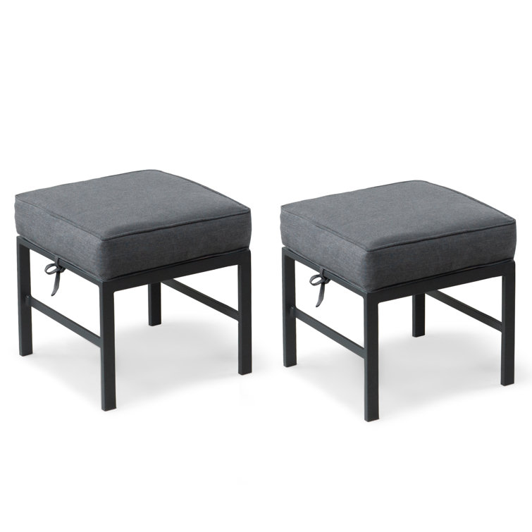 Fully Assembled Outdoor Ottoman with Cushion