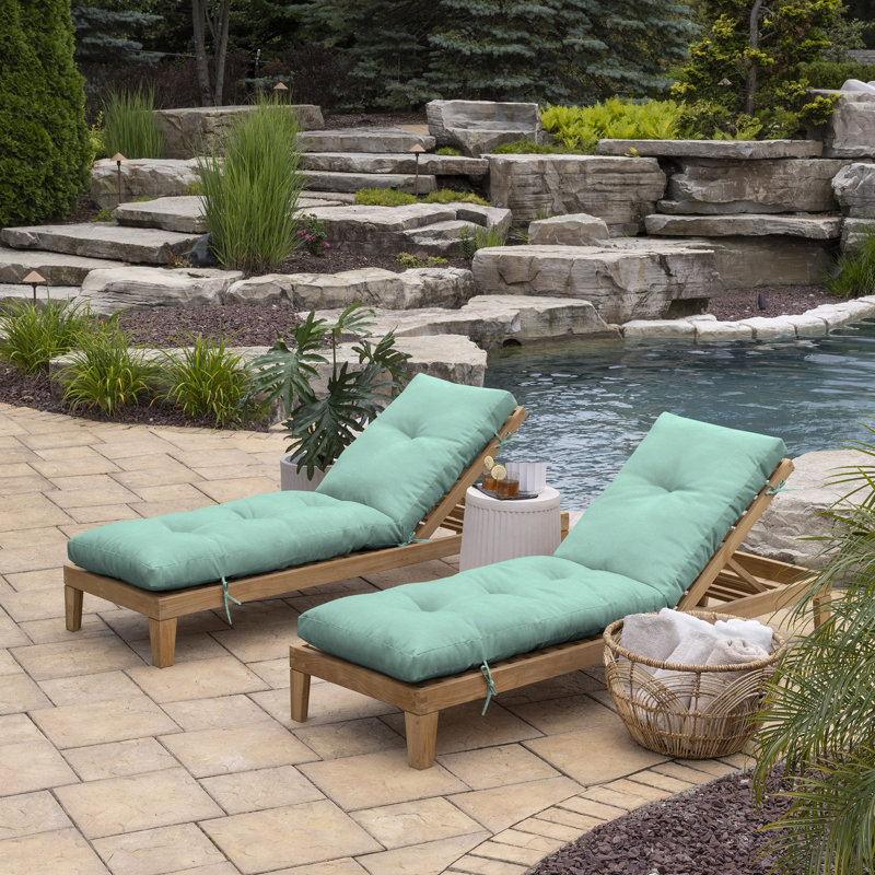 ARDEN EarthFIBER Latitude Run 1 - Piece Outdoor Seat/Back Cushion, Light Blue Polyester/Polyester Blend