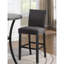 Tabourets de bar en tissu avec garniture cloutée, ensemble de 2-92292299