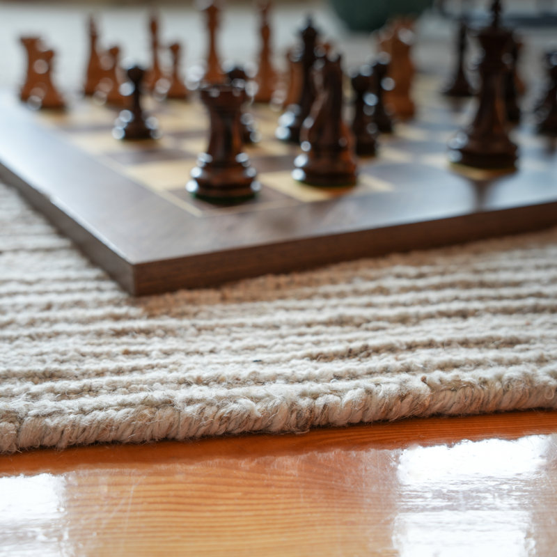 Jarven Wool Hand Woven Area Rug, Rectangular 120 x 170cm, Ivory