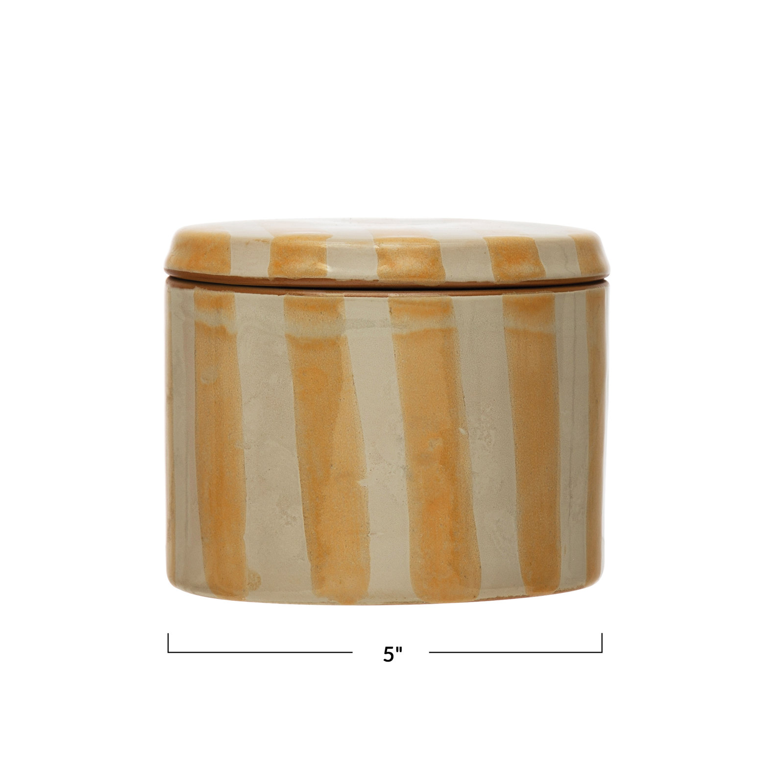 Striped Stoneware Jar