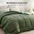 Bedsure Queen Color Block Quilted Duvet Insert – Green & Light Green, Down Alternative, All-Season-126364006-122443351