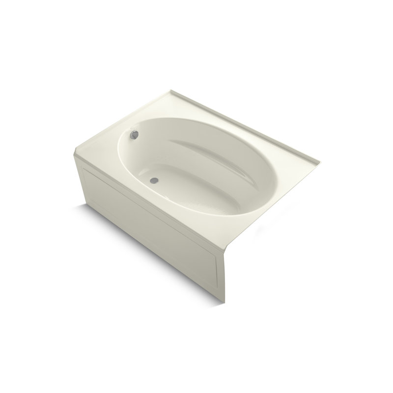 Windward Alcove 60" x 42" Whirpool Bathtub, Biscuit, Gauche