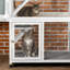 Maison d'extérieur en bois pour chat