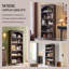 Bibliothèque arquée de 76 po de hauteur, grande étagère arquée à 5 niveaux avec tablettes réglables, avec rangement et tablettes ouvertes-1493302141-1496996994-1499794081