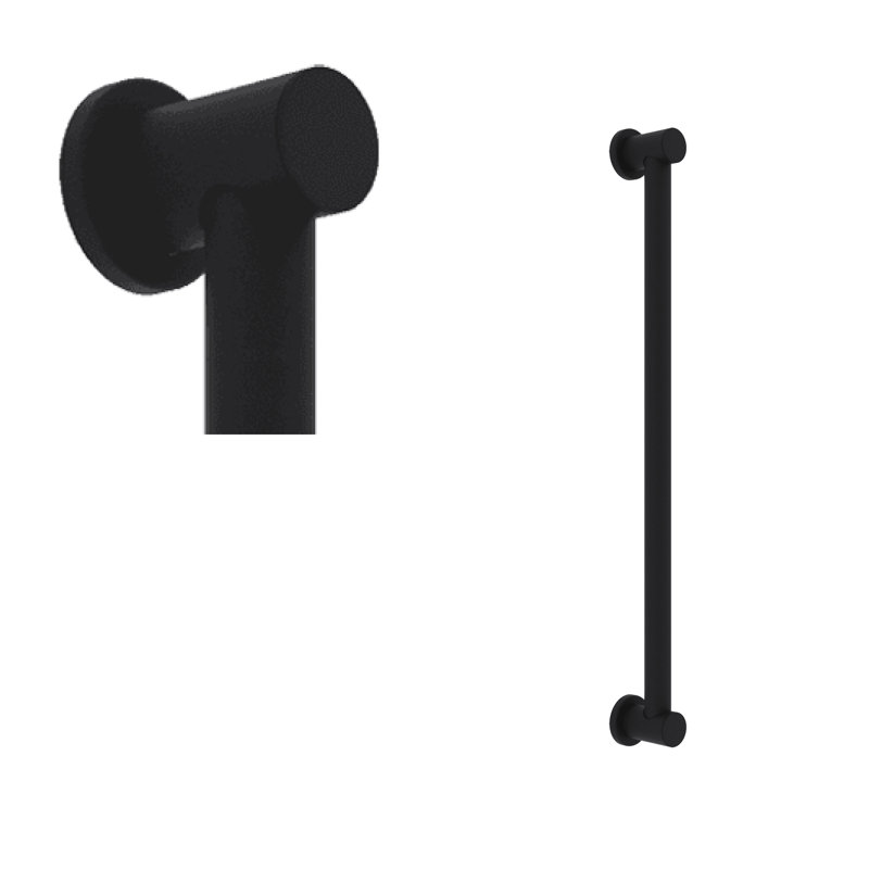 Lombardia 18" Grab Bar, Matte Black, 24" W
