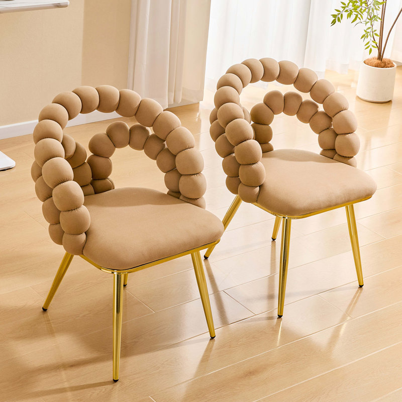 Chaise Modern, Velours brun