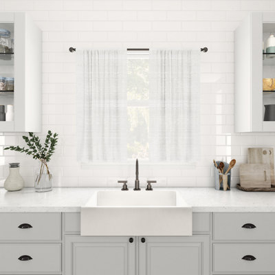 Paire de rideaux de cuisine Clean Window Aya