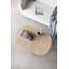 Table basse ovale avec piédestal arrondi