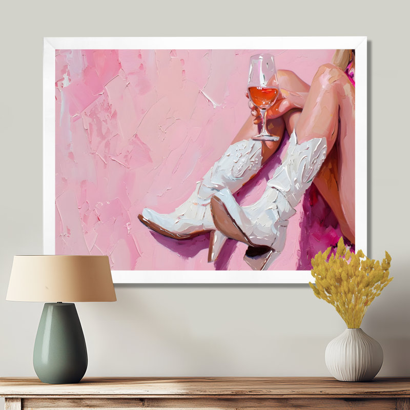 Braylen - Cowgirls Wall Art Living Room, Toile encadrée blanche avec une seule photo, H 30 po x l 40 po x P 1,5 po