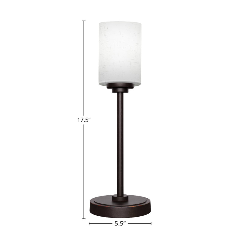 Aneka Accent Lamp Shown With 4" Glass, Dark Granite, White