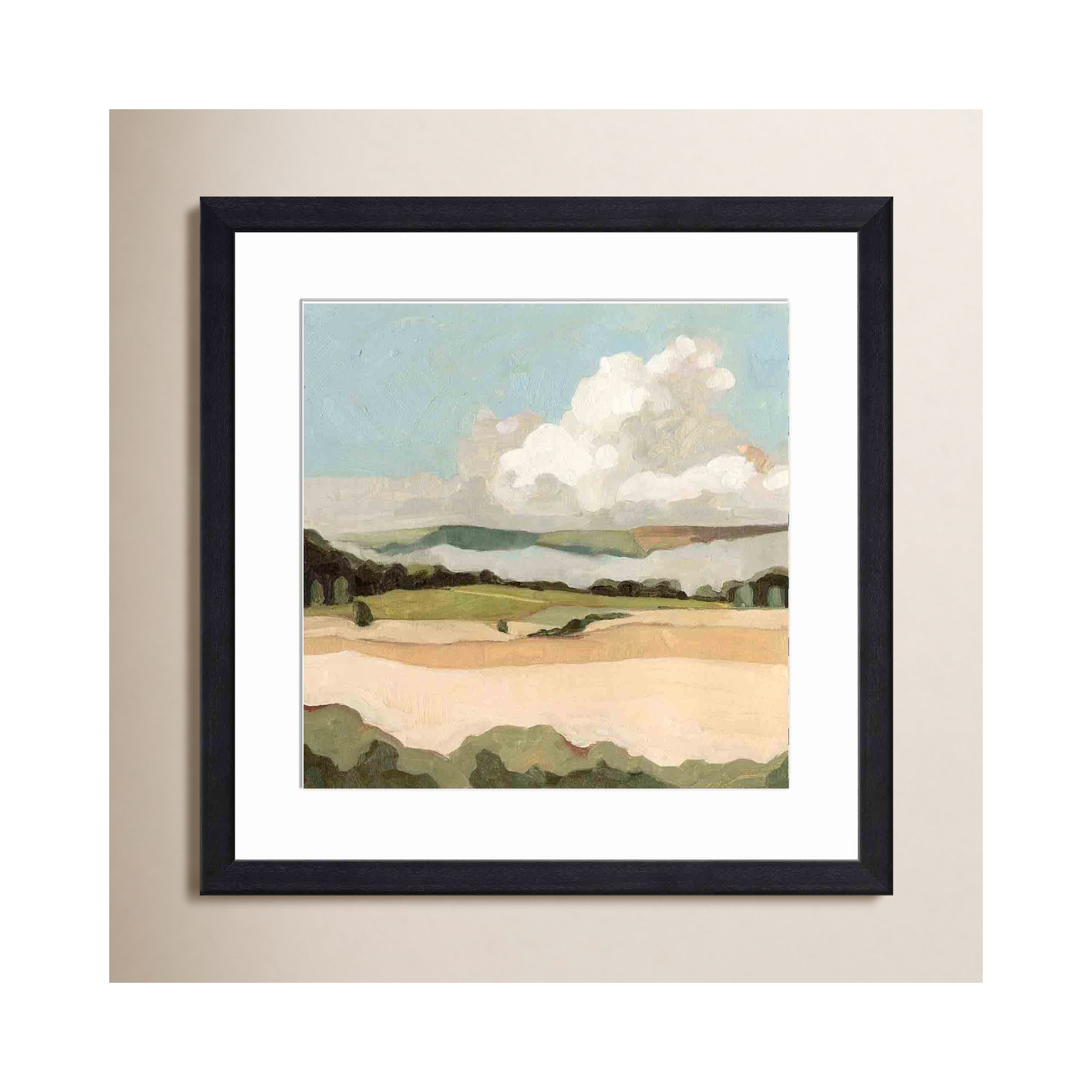 Cumulus Landscape II by Emma Scarvey, Black, 30"H x 30"W