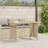 Dakota Fields Patio Table With Wooden Top 43.3"X26.8"X27.6" Poly Rattan-420705744