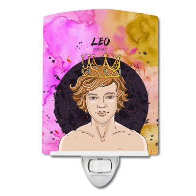 Éclairage de nuit en céramique zodiac Leo