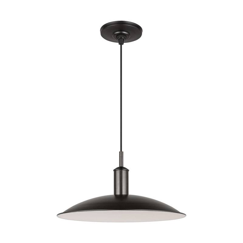 Thomas O'Brien Dash 1 Light Dining Room Pendant With Shade, Aged Iron, 183" H x 18" W x 18" D