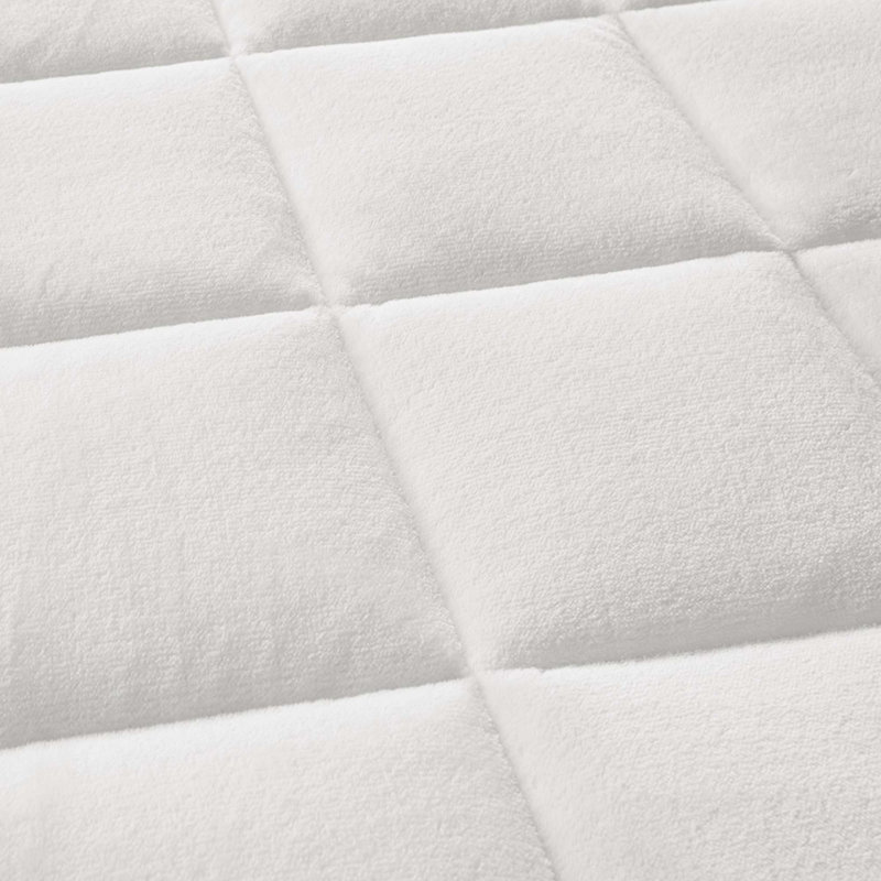 Surmatelas moelleux imperméable hypoallergénique en duvet synthétique, Lit simple