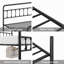 Structure de lit en métal, structure de lit grand avec tête de lit, structure stable, rangement sous le lit, aucun sommier nécessaire