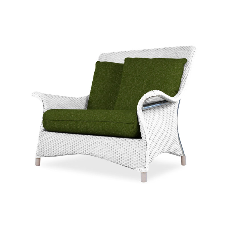 Mandalay Outdoor Lounge Chair, White, Demo Oatmeal