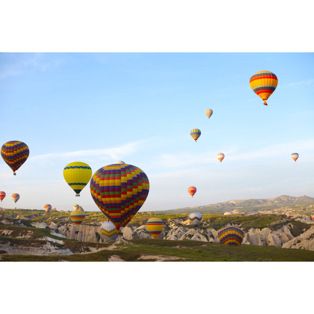 Ballon über den Schornsteinen - Druck