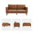 Ashvini 65" Faux leather Square Arm Loveseat with Reversible Cushions-307722913
