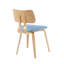 Chaise de salle à manger sans accoudoirs de style Mid-Century avec revêtement en polyester Decklen-341433494-341433495