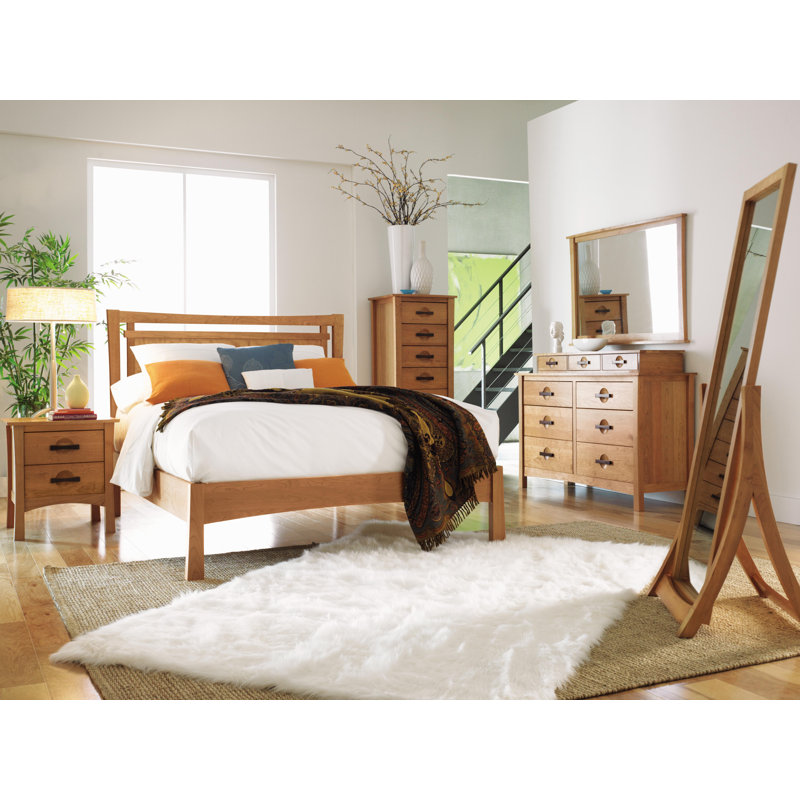 Monterey Solid Wood Bed, Natural Cherry, California King, Conventional