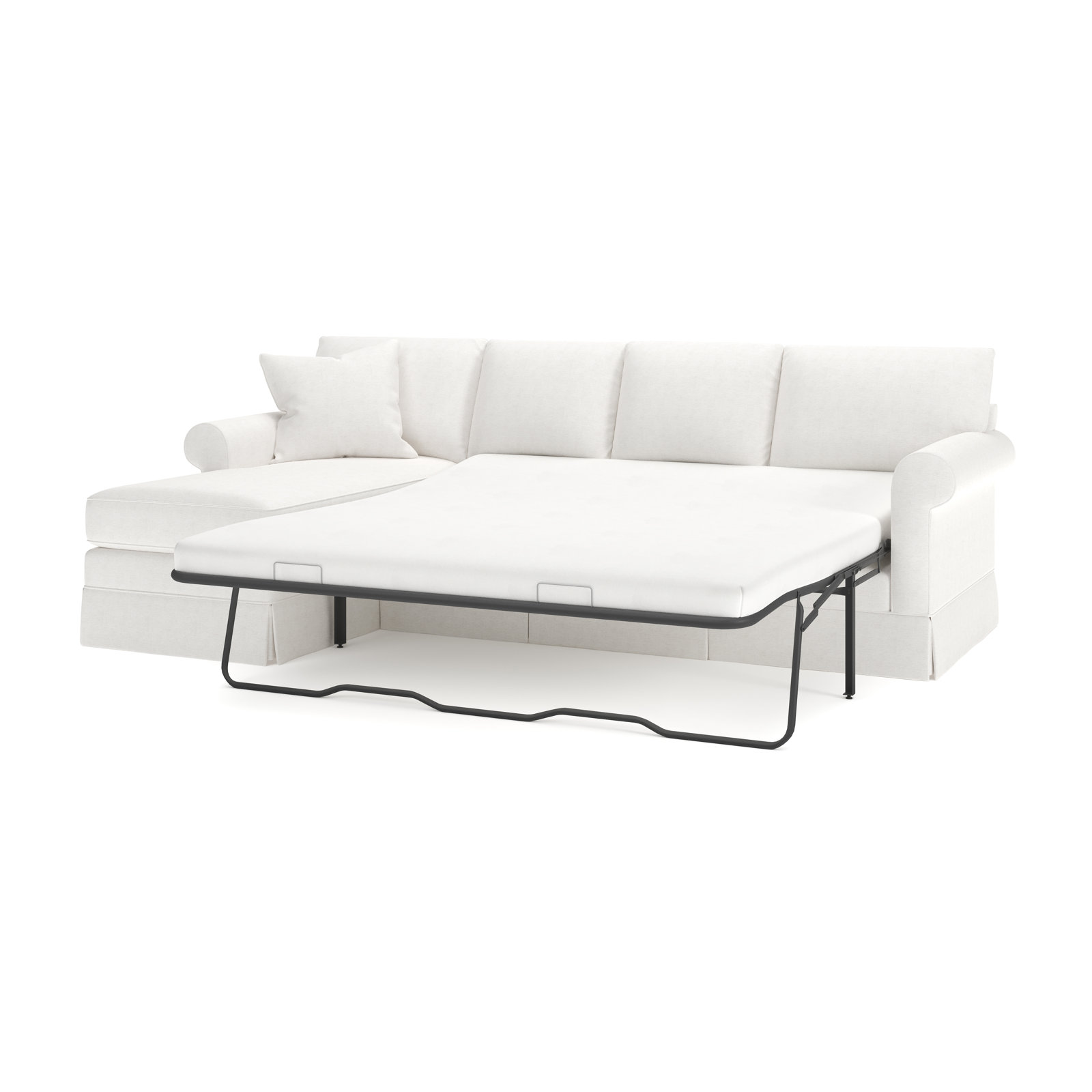 Friedman Sleeper Sectional with Chaise, Left Hand Facing, Nomad Snow Crypton® Chenille