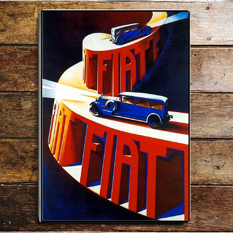 Handmade Transportation Wall Decor on Metal, 60cm H x 40cm W
