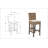 Alluvia Upholstered Cotton Blend Counter Stool with Solid Wood Frame