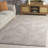 Ebony Hand Tufted Wool, Cotton Abstract Indoor Rug-1566304345