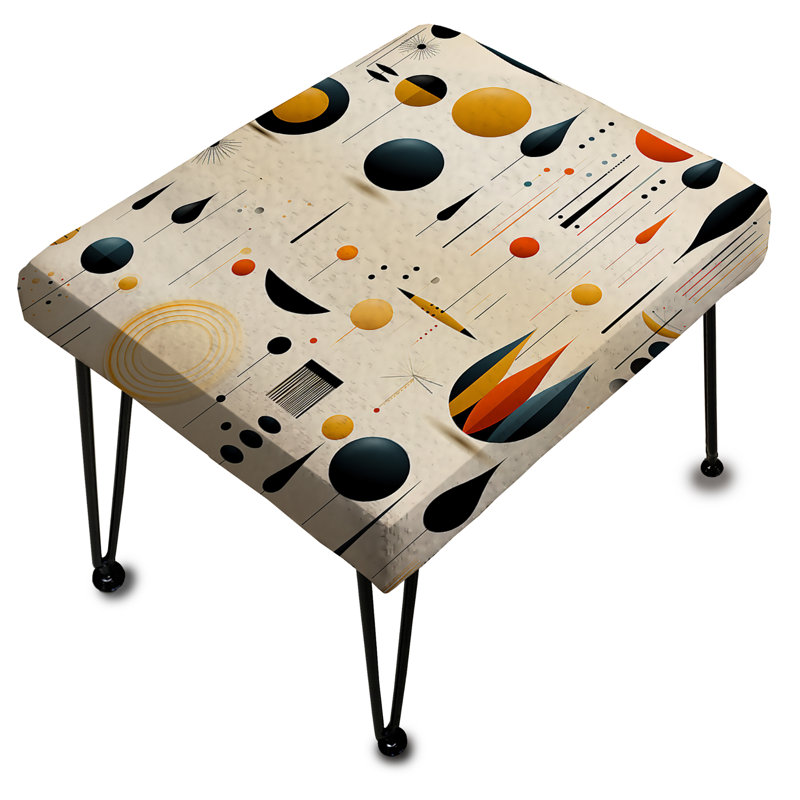 Mcm Graphic Artistry - Repose-pieds rectangulaire Mid-Century