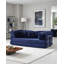 Canapé modulaire en velours bleu-1954876212