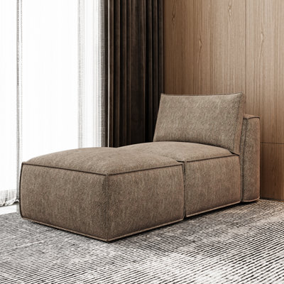 Canapé modulaire en chenille - Chaises d'appoint avec repose-pieds Chenille