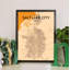 « Salt Lake City Map », impression d’art graphique rétro-31735291