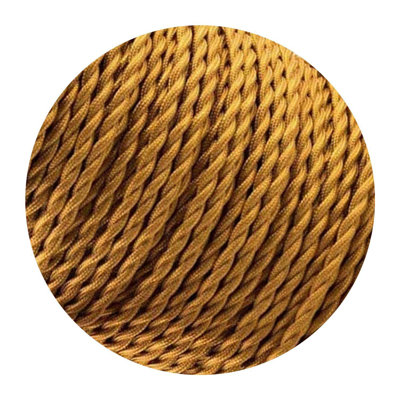 2Core Twisted Vintage Coloured 0.75Mm Braided Fabric Flexible Electrical UK Lighting Wire Cable