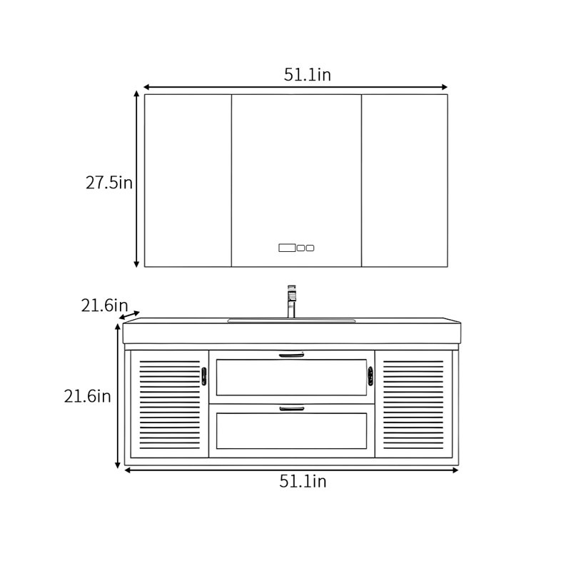 American modern simple bathroom cabinet