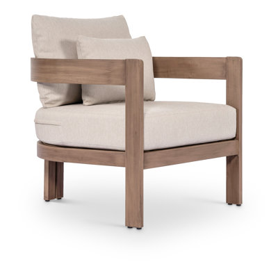 Chaise d'extérieur rembourrée en tissu avec housse de protection Newport Glenmore