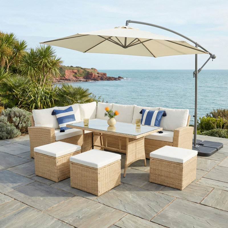 245cm Lighted Cantilever Parasol