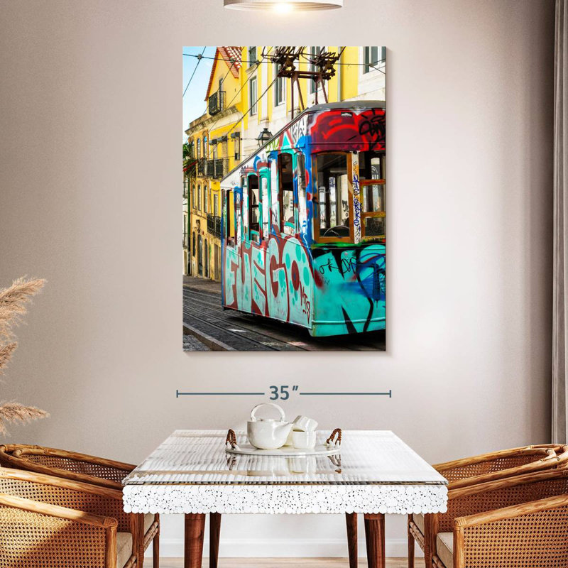 Mehar Graffiti Tramway Lisbon, 51" H x 34" W