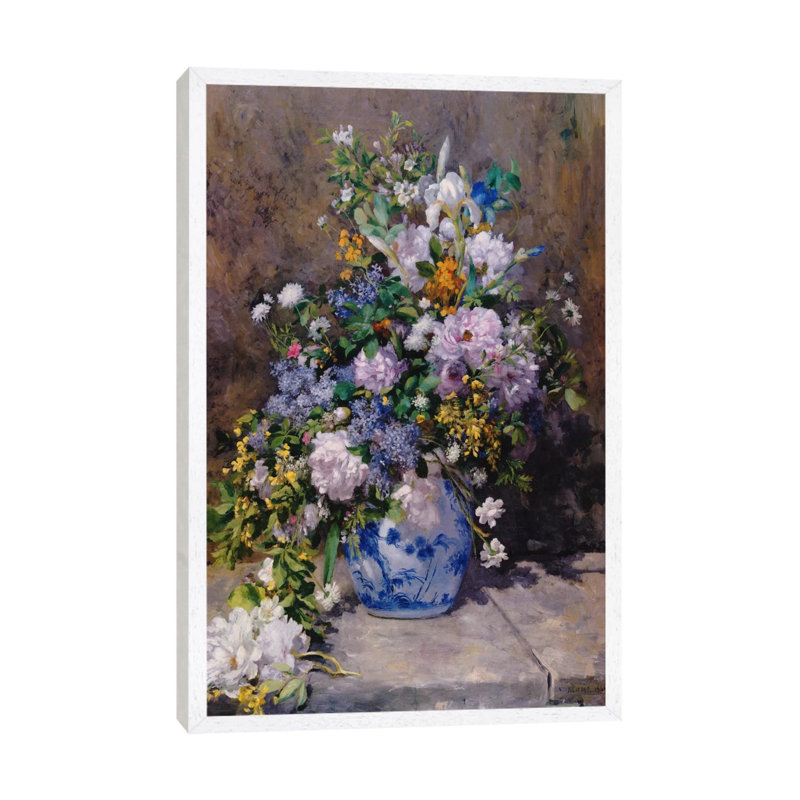 Spring Bouque (grande Vaso Di Fiori) by Pierre-Auguste Renoir - Painting on Canvas, White, 101.6 cm H x 66.04 cm W