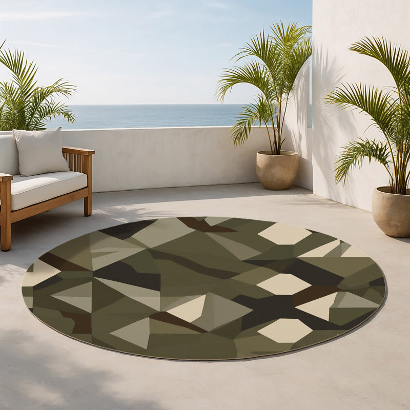 Tapis intérieur et extérieur Patrol, Rond 5 pi