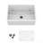 27x19x10 Inch Undermount Single Bowl Fireclay Kitchen Sink - Durable and Easy to Clean with High-Gloss Finish