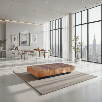 Caid Solid Wood Coffee Table 