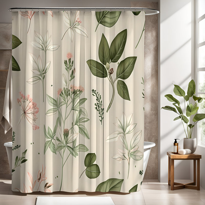 Abstract Shower Curtain, 72"H x 70"W