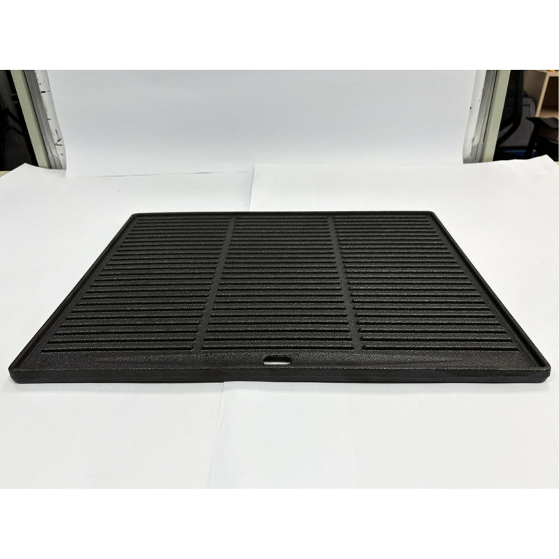Plaque de cuisson carrée réversible en fonte 18 x 14 pouces - nettoyable, sécuritaire, plate et inégale, idéale pour le steak, pouces de chaleur équilibrés, facile à nettoyer, plate / inégale,