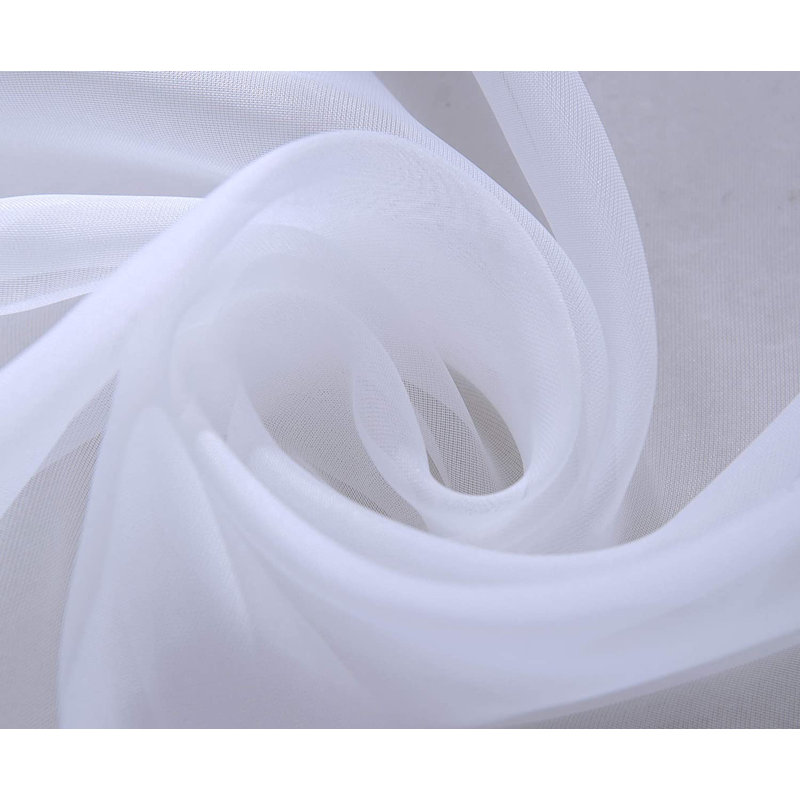 Brannon Sheer Window Scarf, White