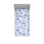 Bleu pâle, indigo foncé / floral