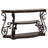 Gretta Merlot 2-Shelf Sofa Console Table