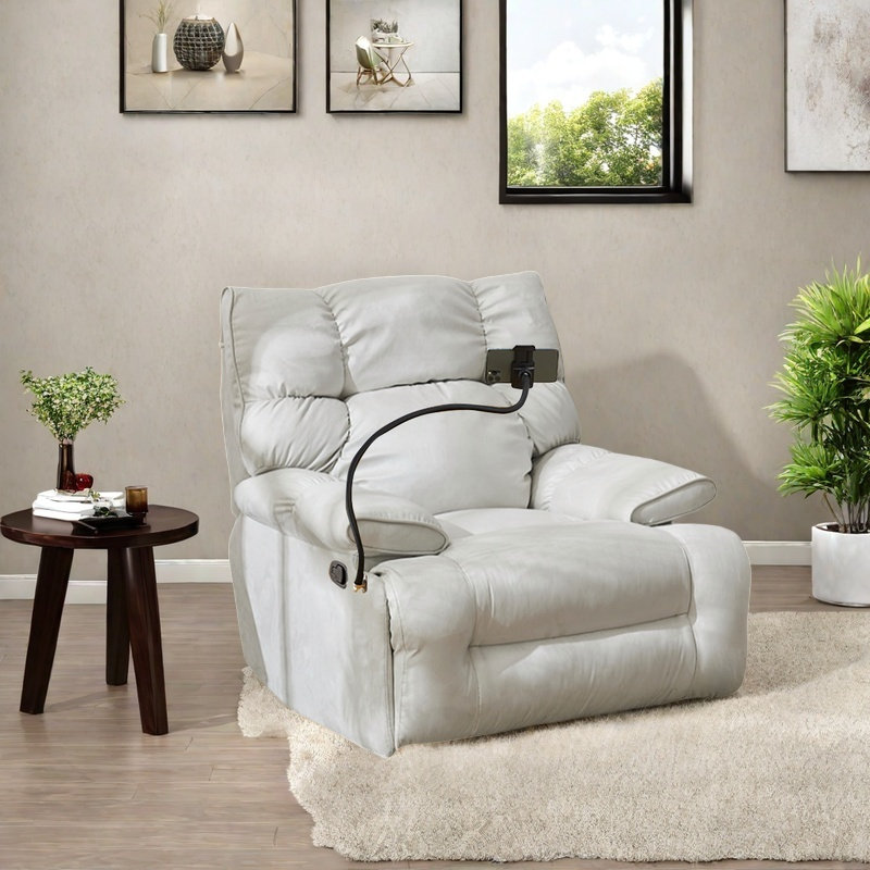 Comfortable and exquisite solid wood chair, Off White