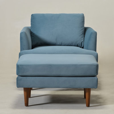 Miller 35'' W Upholstered Armchair With Ottoman